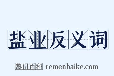 盐业反义词是什么意思的图片